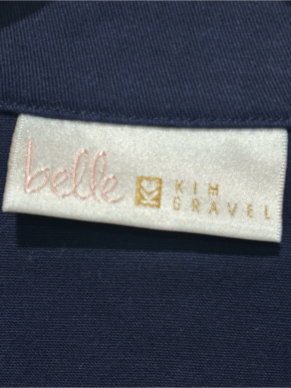 Belle Kim Gravel Women's Military Utility Safari Jacket Navy Blue Zip Size M - Picture 7 of 11
